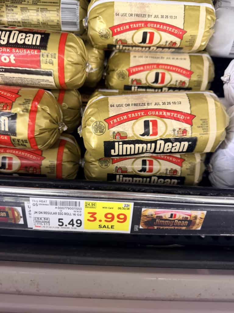 jimmy dean sausage kroger shelf image (3)