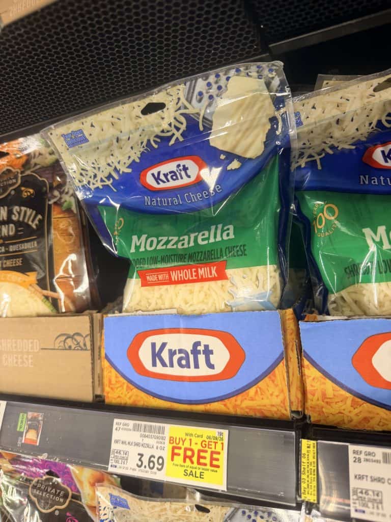 kraft shredded cheese kroger shelf image (3)