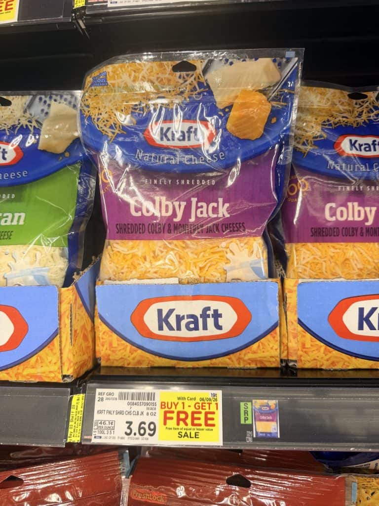 kraft shredded cheese kroger shelf image (3)