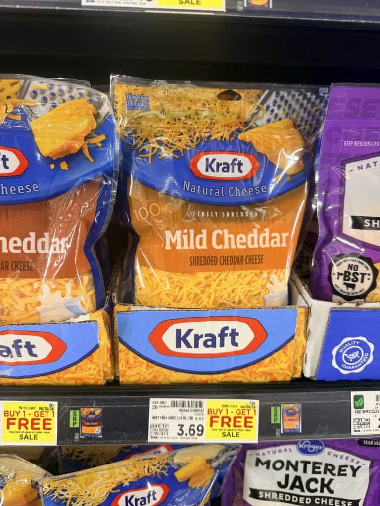 kraft shredded cheese kroger shelf image (3)