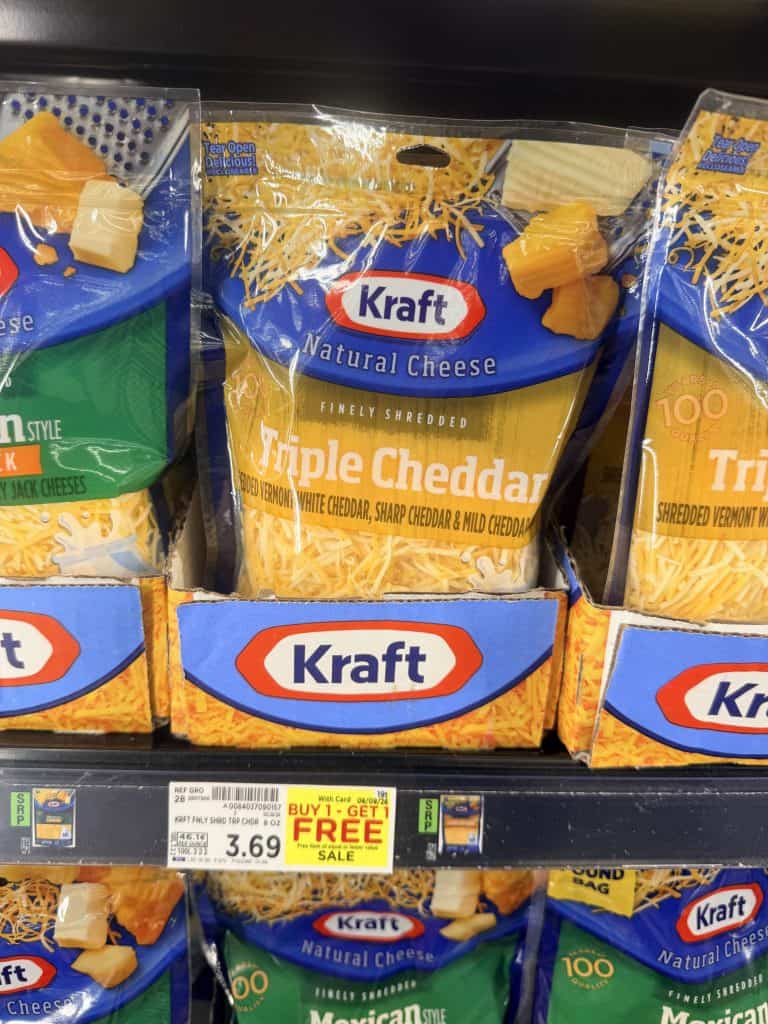 kraft shredded cheese kroger shelf image (3)