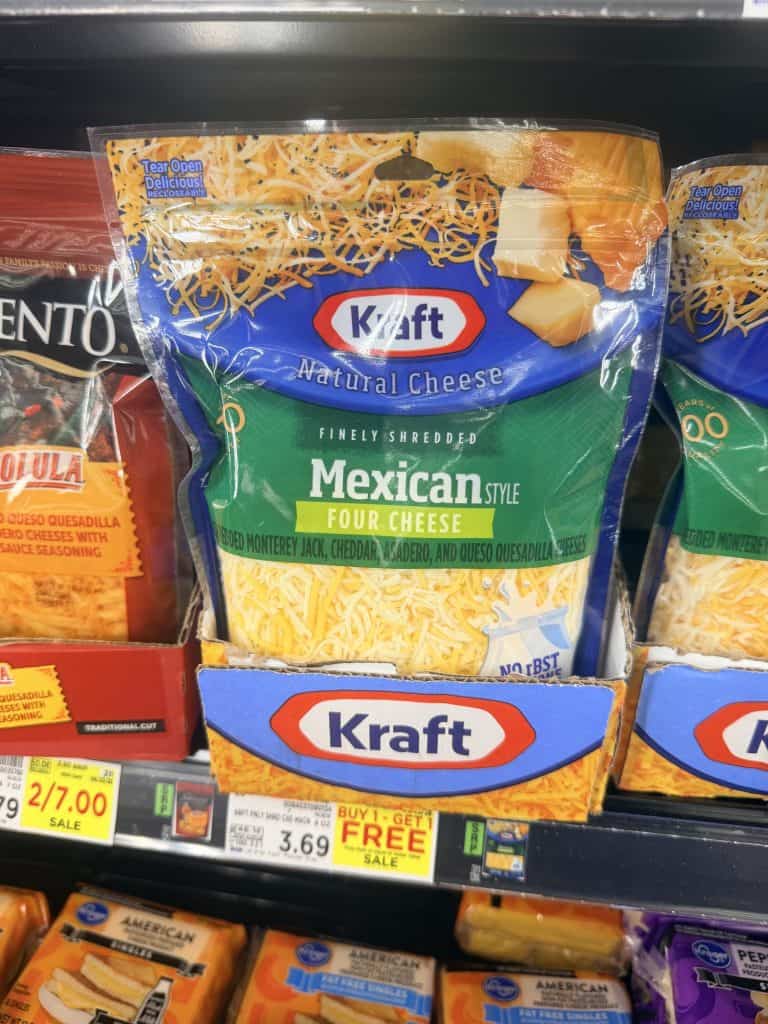 kraft shredded cheese kroger shelf image (3)