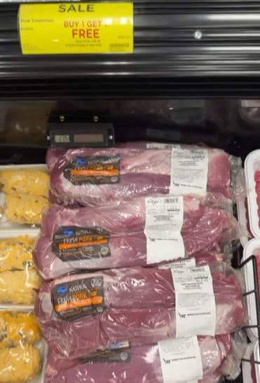 bogo pork kroger shelf image