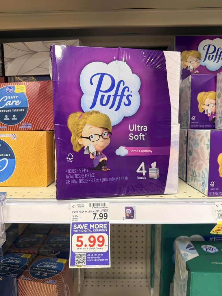 puffs tissues kroger shelf image (1)