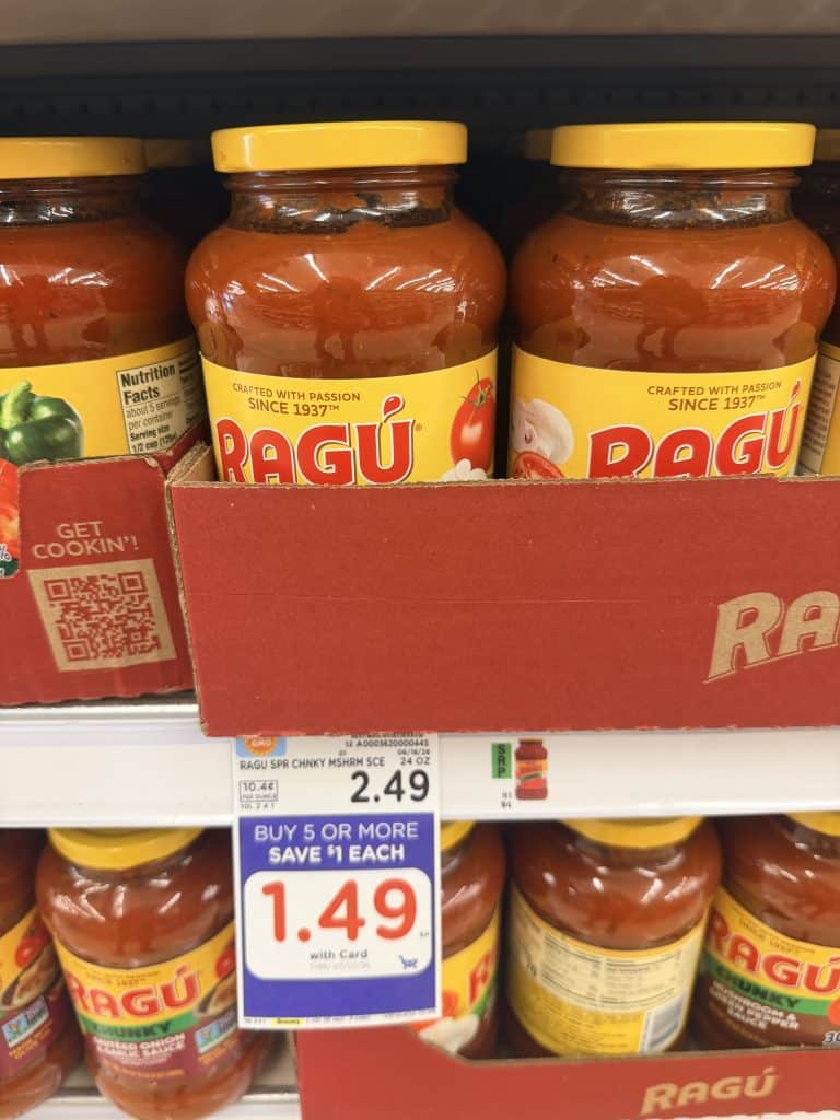 ragu pasta sauce kroger shelf image (1)