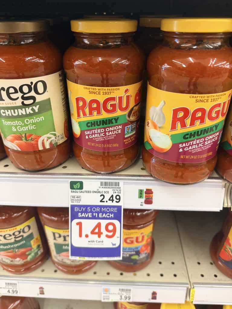 ragu pasta sauce kroger shelf image (1)
