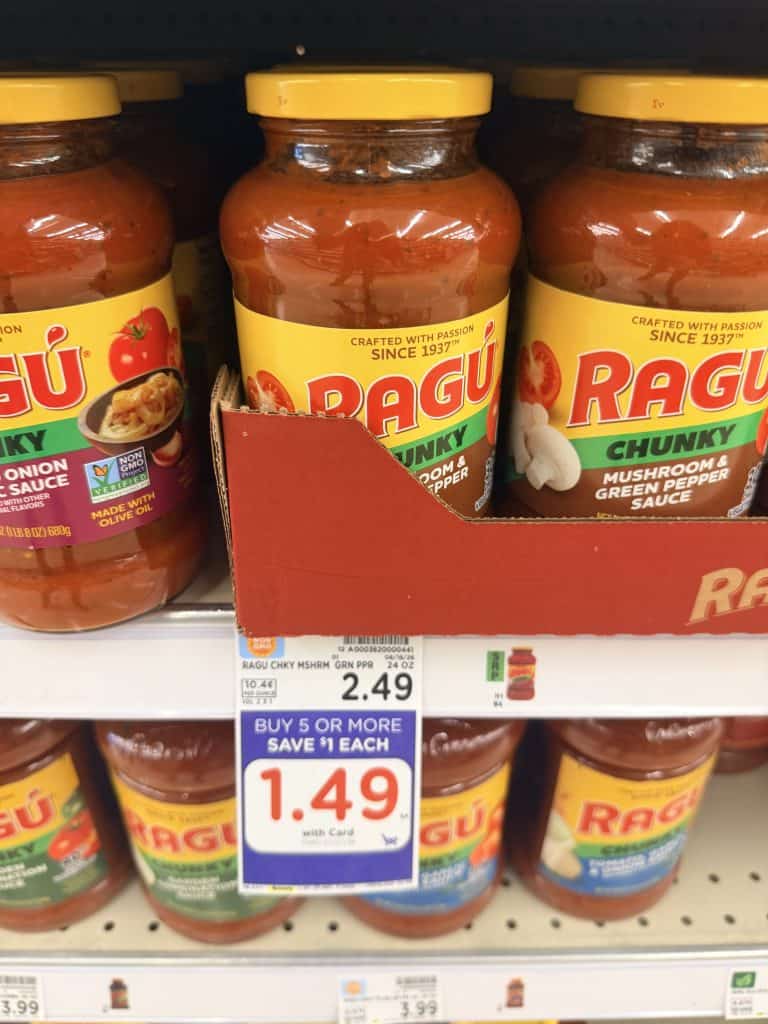 ragu pasta sauce kroger shelf image (1)