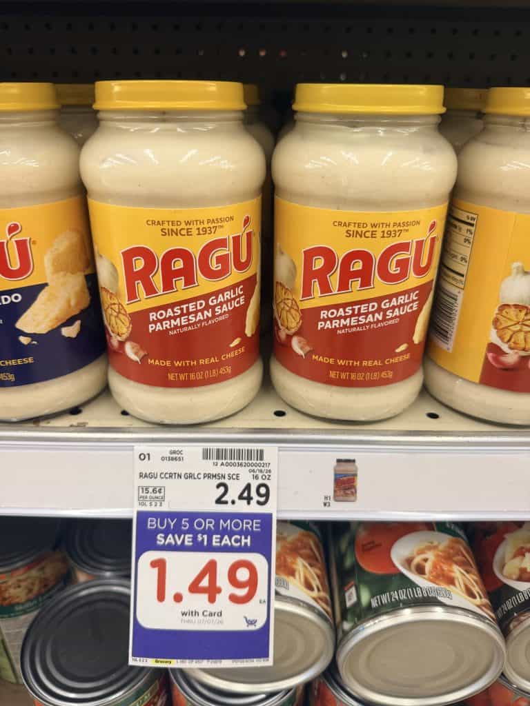 ragu pasta sauce kroger shelf image (1)
