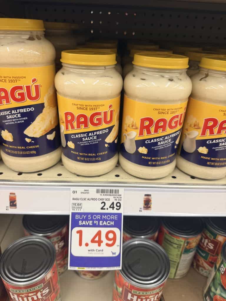 ragu pasta sauce kroger shelf image (1)