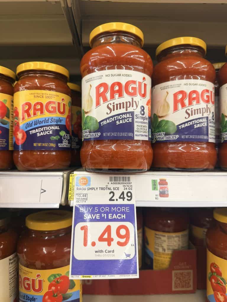 ragu pasta sauce kroger shelf image (1)