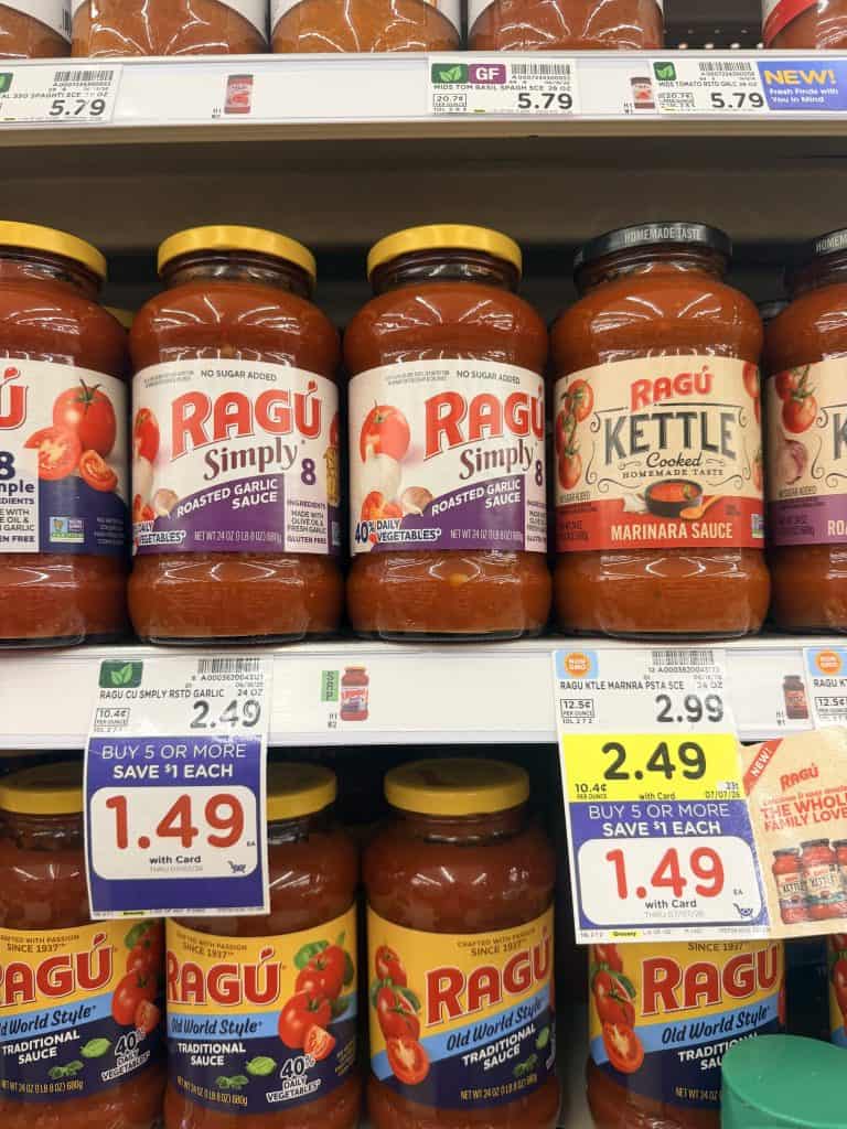 ragu pasta sauce kroger shelf image (1)