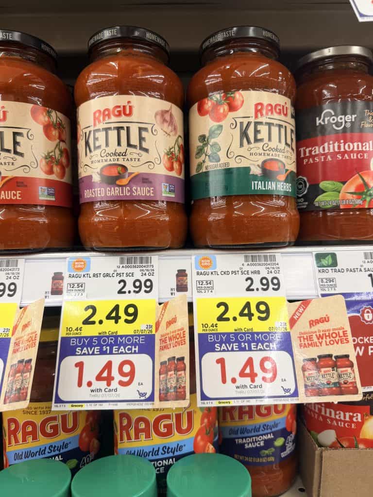 ragu pasta sauce kroger shelf image (1)