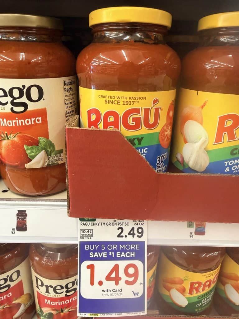 ragu pasta sauce kroger shelf image (1)