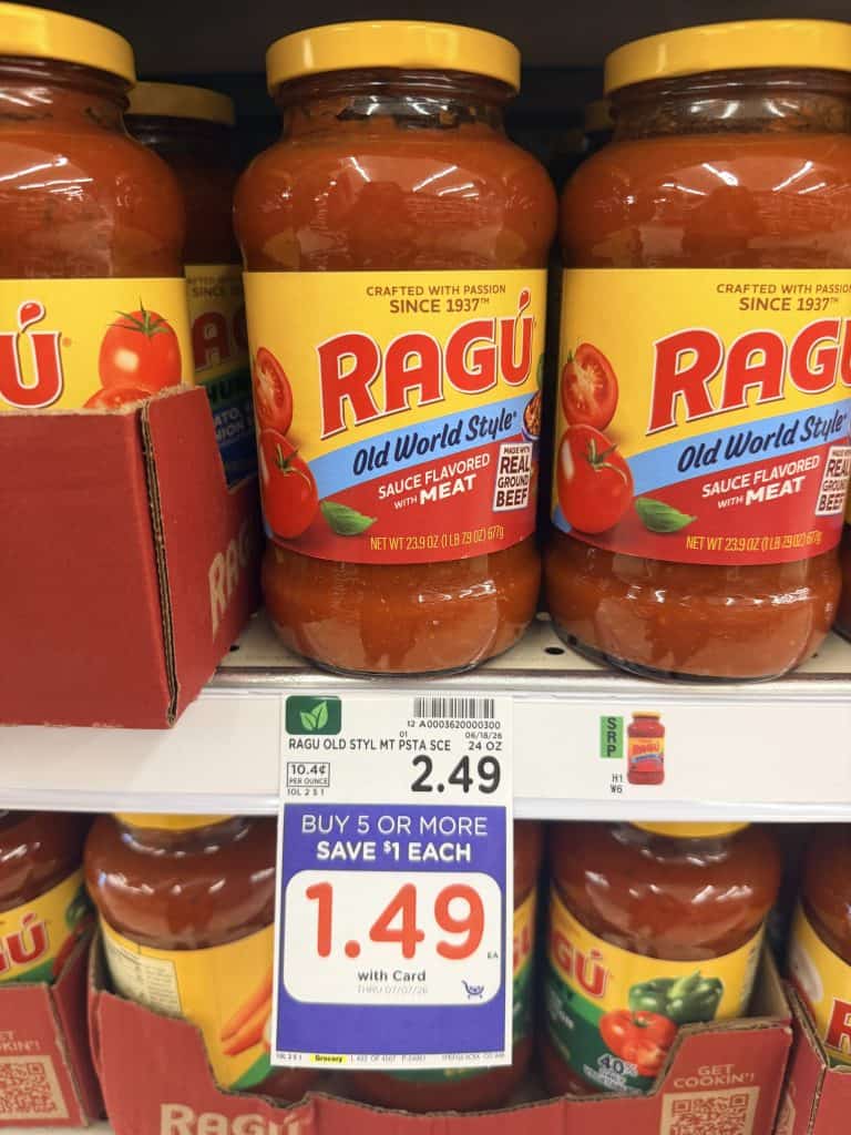 ragu pasta sauce kroger shelf image (1)