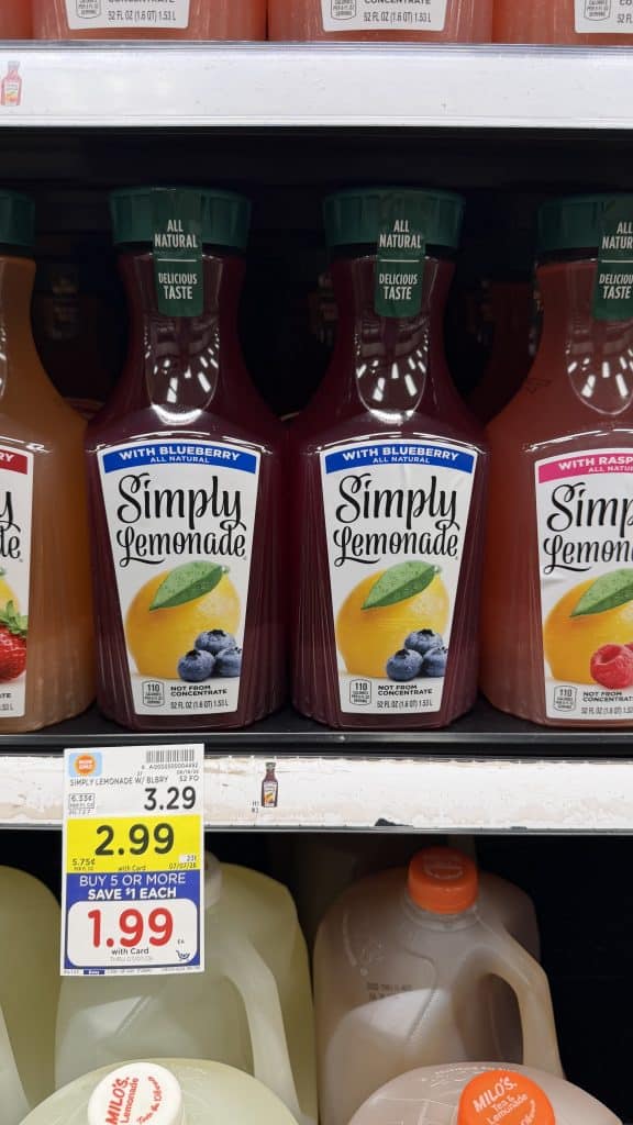 simply lemonade and limeade kroger shelf image (1)