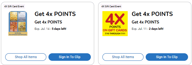 4x fuel points gift cards kroger