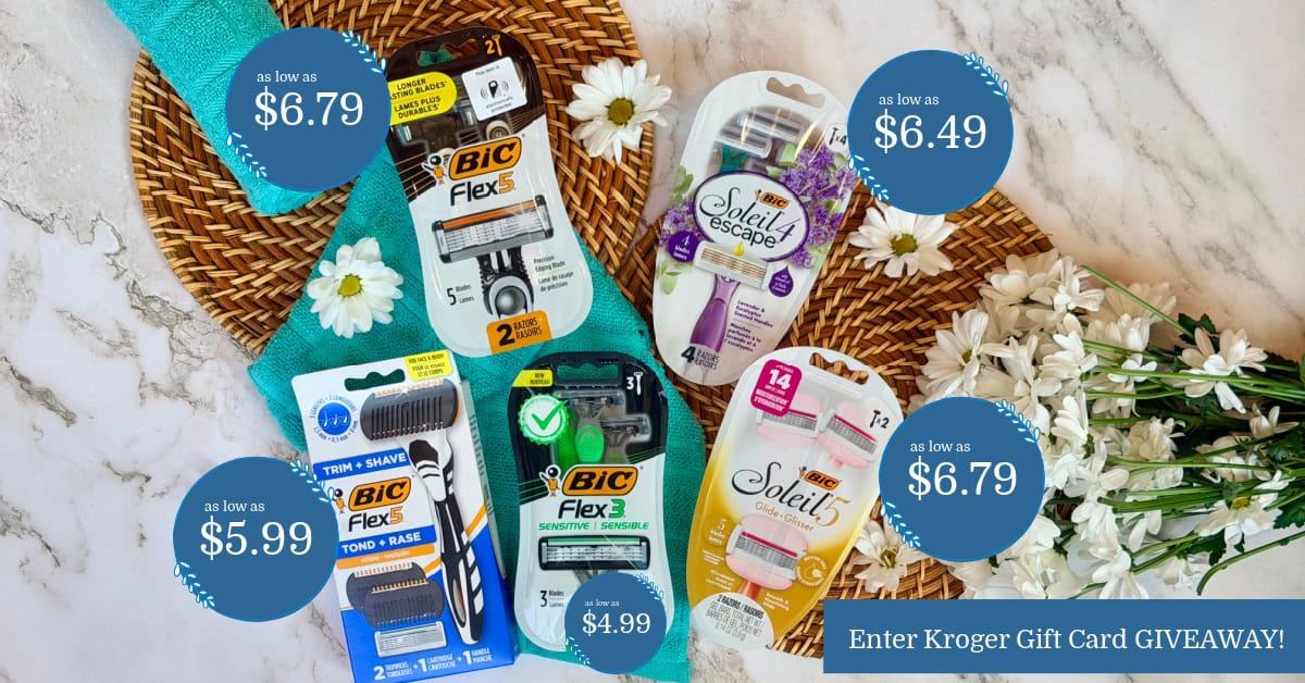 bic EOS ラグ 200x400cm Easy Savings on BIC® Disposable Razors at Kroger + Giveaway