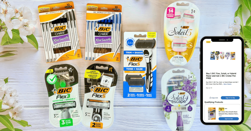 Bic Razors and Cristal Pens Kroger Digital Coupon