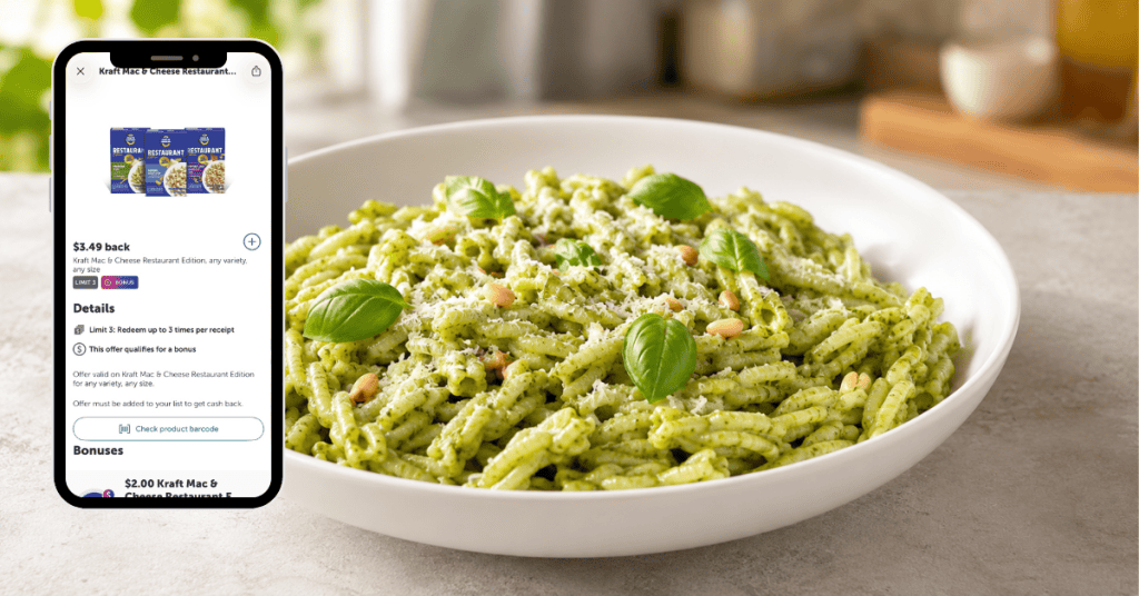Kraft Restaurant Edition Pastas ibotta rebate (1)