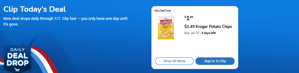 Kroger Daily Deal Drop