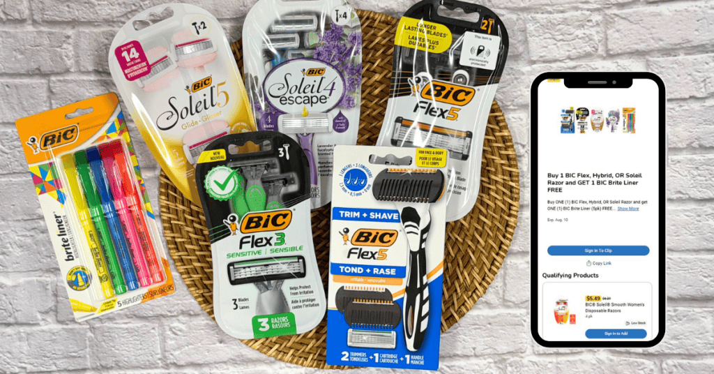 Kroger Razors and BIC Brite Liner Kroger Digital Coupon