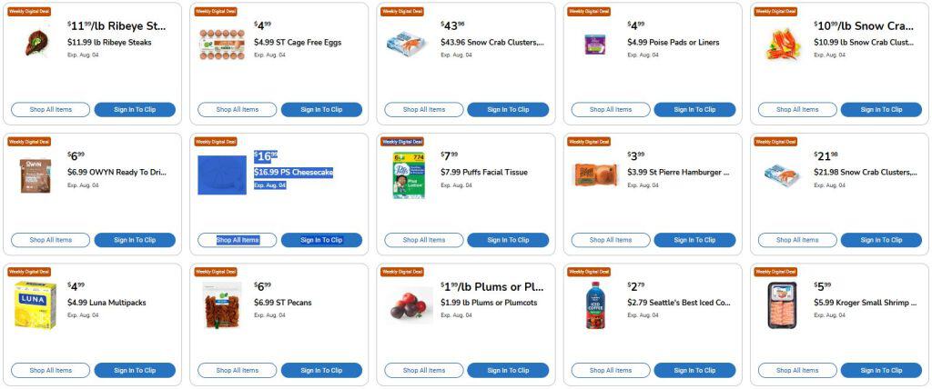 Kroger Weekly Digital Coupons 7-29 to 8-4 2