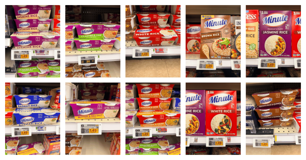 Minute Rice kroger shelf image
