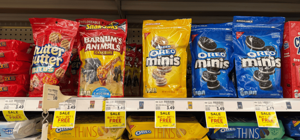 Nabisco Mini Cookies Kroger shelf image