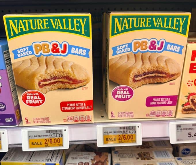 Nature Valley Soft Baked PB&J Bars Kroger Shelf image