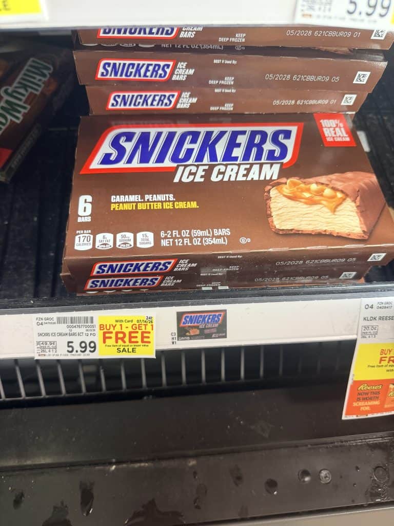 Mars Ice Cream Bars Kroger Shelf Image
