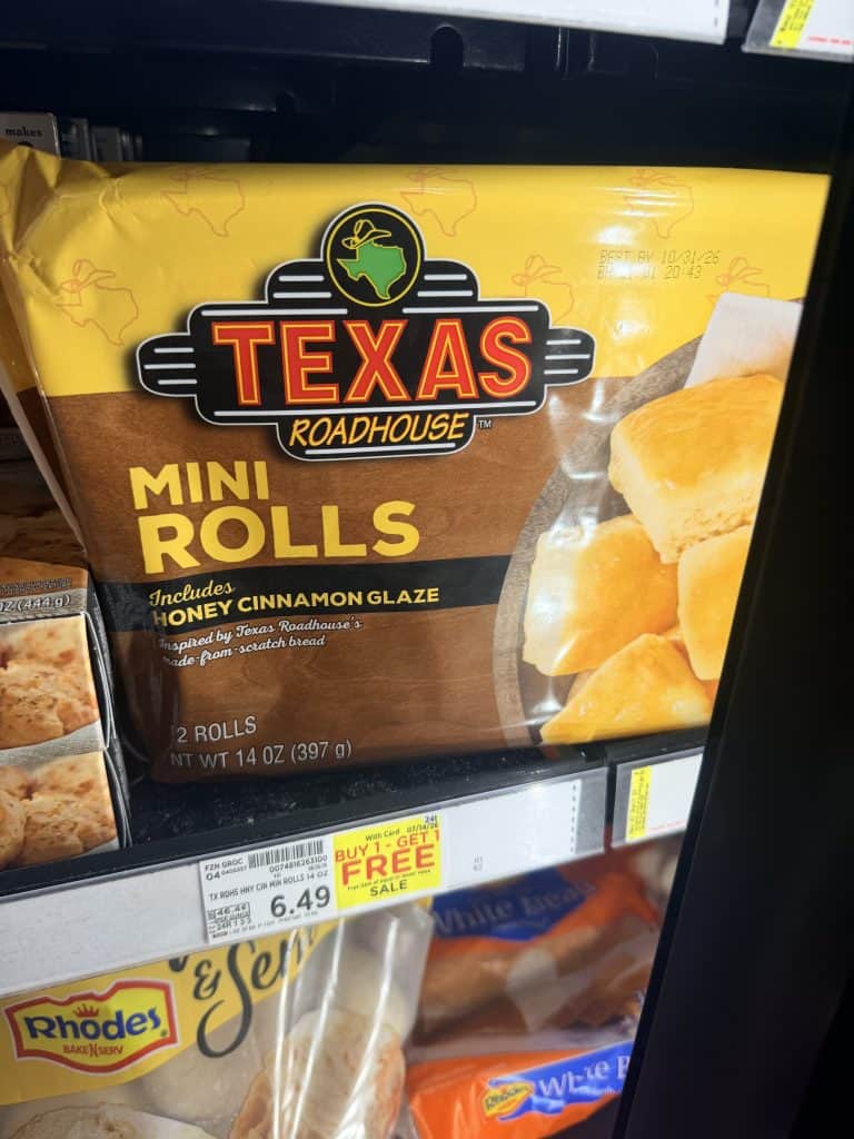 Texas Roadhouse Mini Rolls Kroger Shelf Image