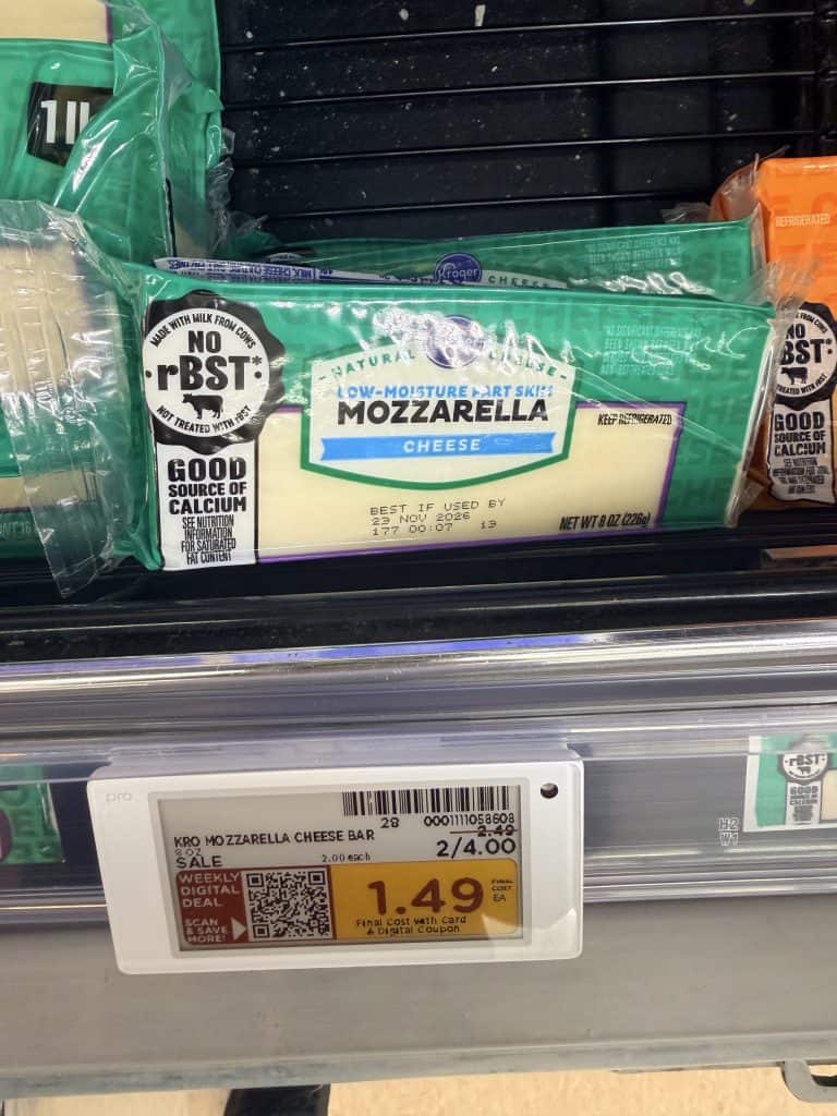 kroger cheese shelf image