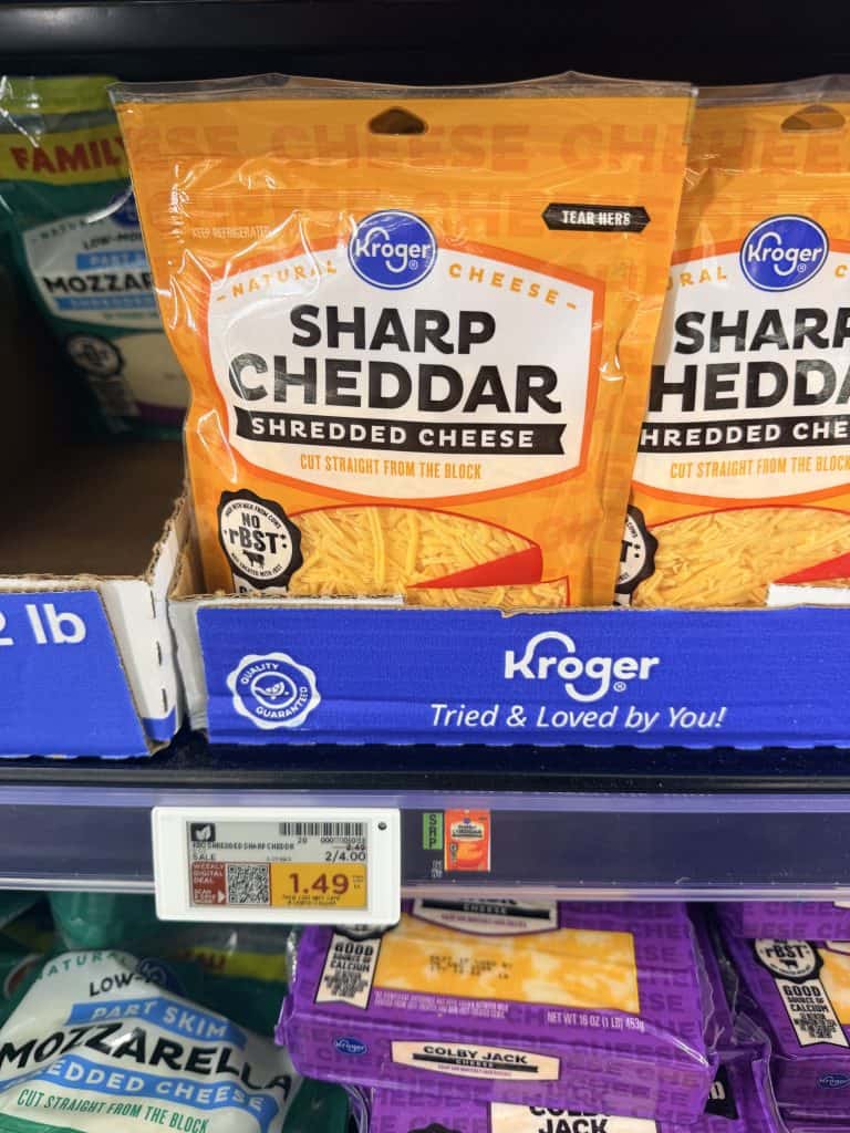 kroger cheese shelf image