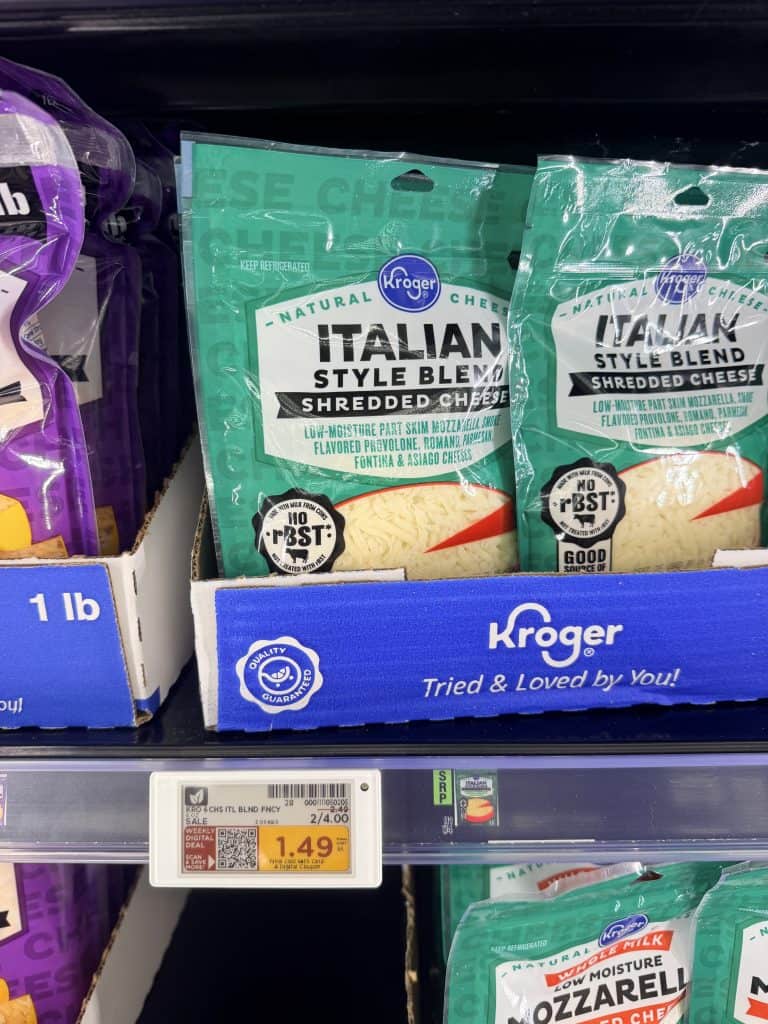 kroger cheese shelf image