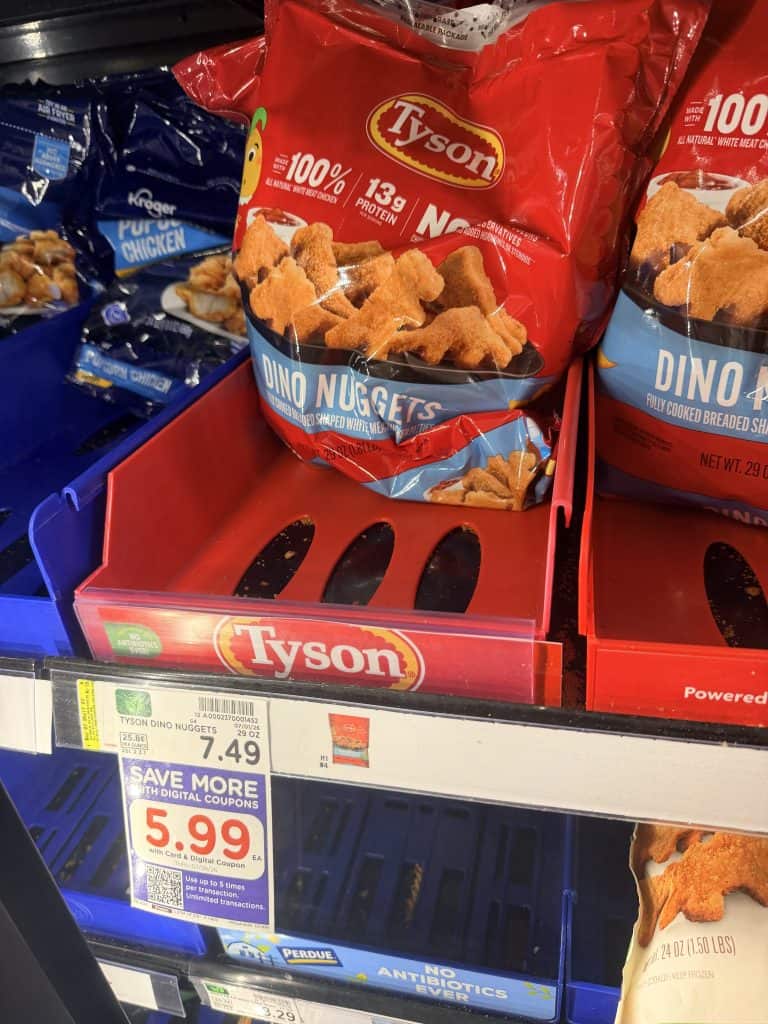 Tyson Frozen Chicken Kroger Shelf Image