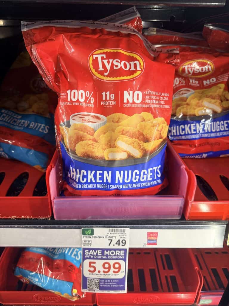 Tyson Frozen Chicken Kroger Shelf Image
