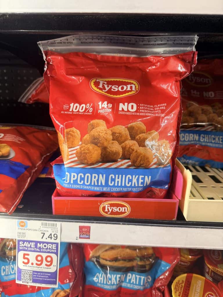 Tyson Frozen Chicken Kroger Shelf Image