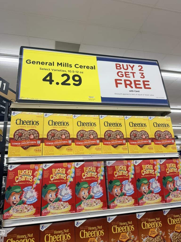 General Mills Cereals Kroger shelf image