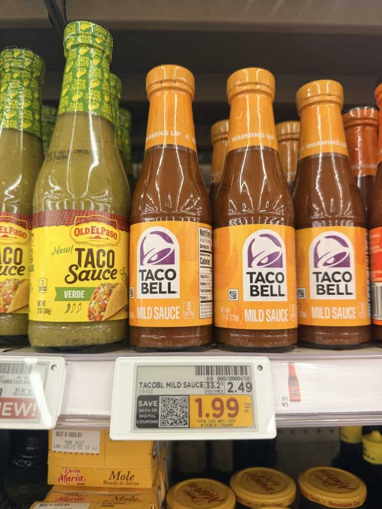 taco bell sauce kroger shelf image