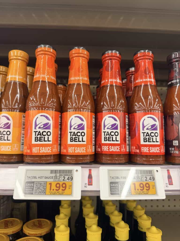 taco bell sauce kroger shelf image