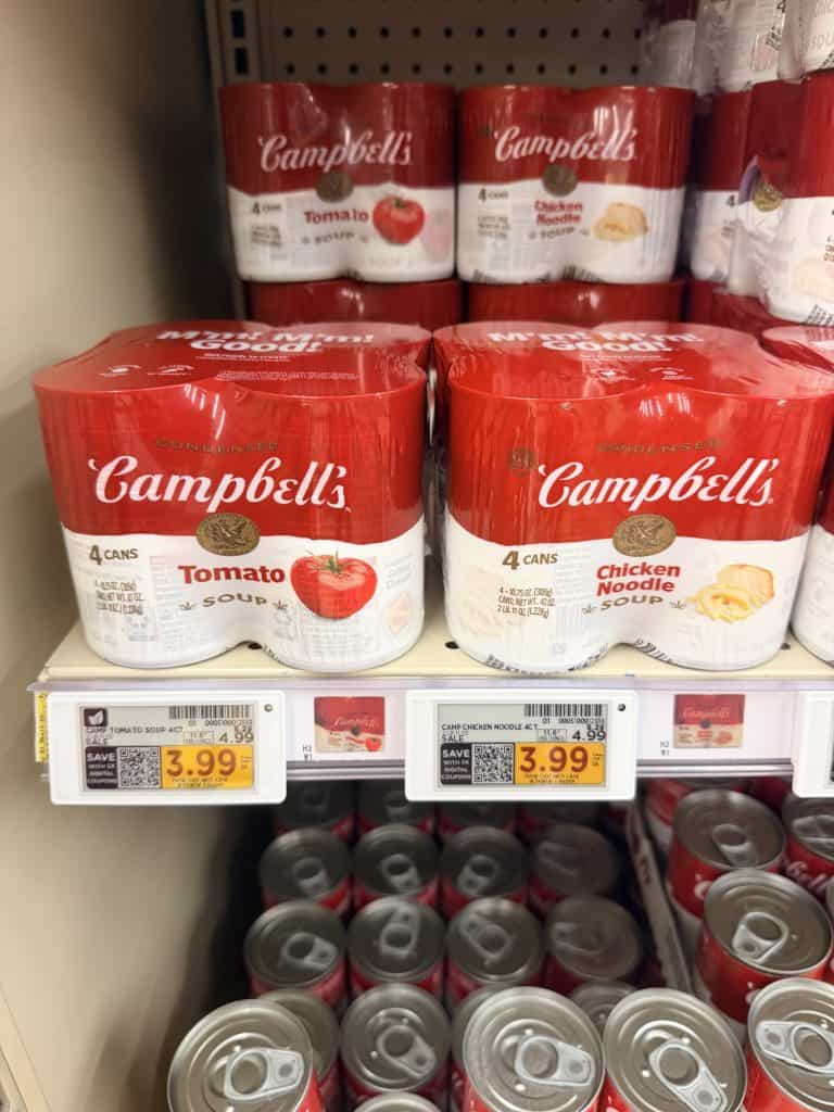 Campbell's Soups Kroger Shelf Image