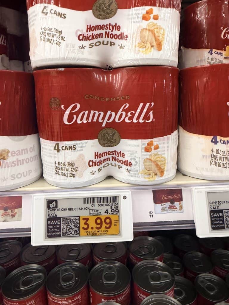 Campbell's Soups Kroger Shelf Image