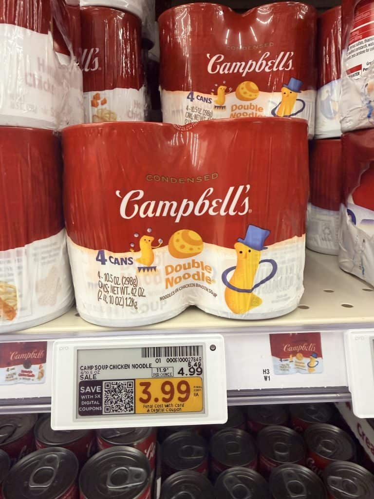 Campbell's Soups Kroger Shelf Image