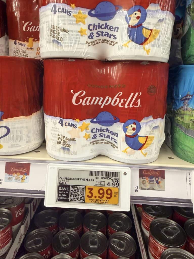 Campbell's Soups Kroger Shelf Image
