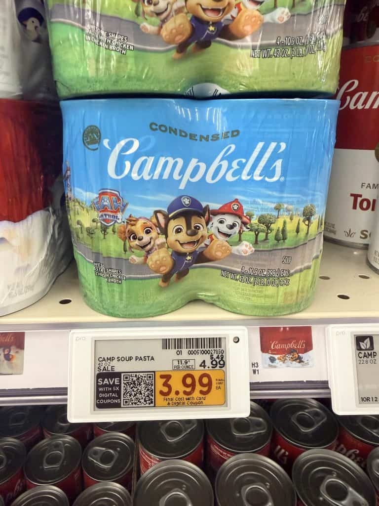 Campbell's Soups Kroger Shelf Image