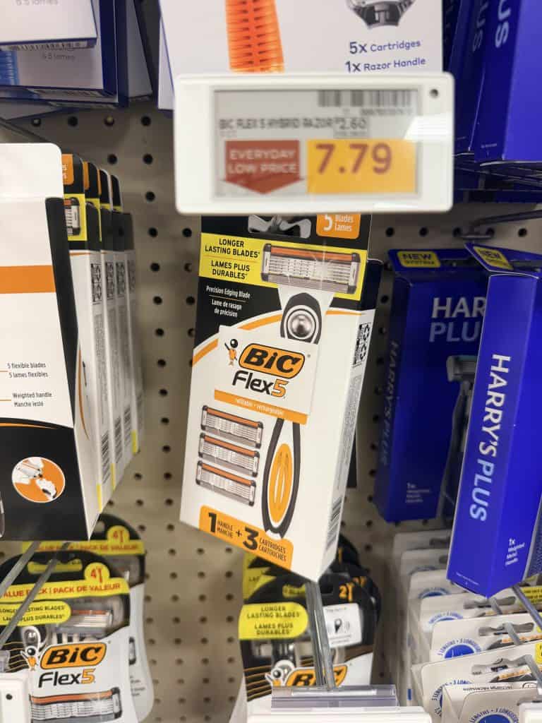 BIC disposable razors kroger shelf image