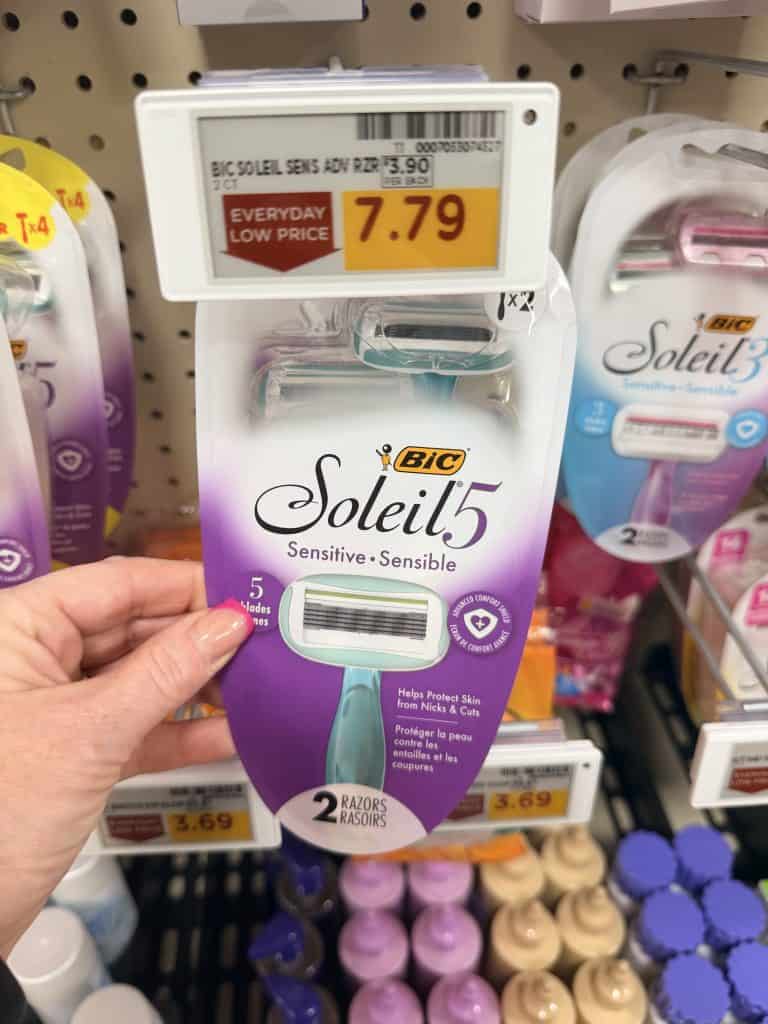 BIC disposable razors kroger shelf image