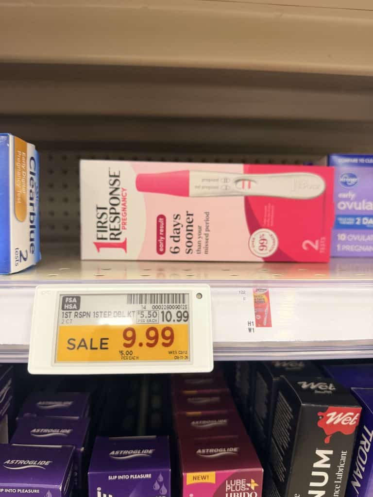 first response pregnancy test kroger shelf image