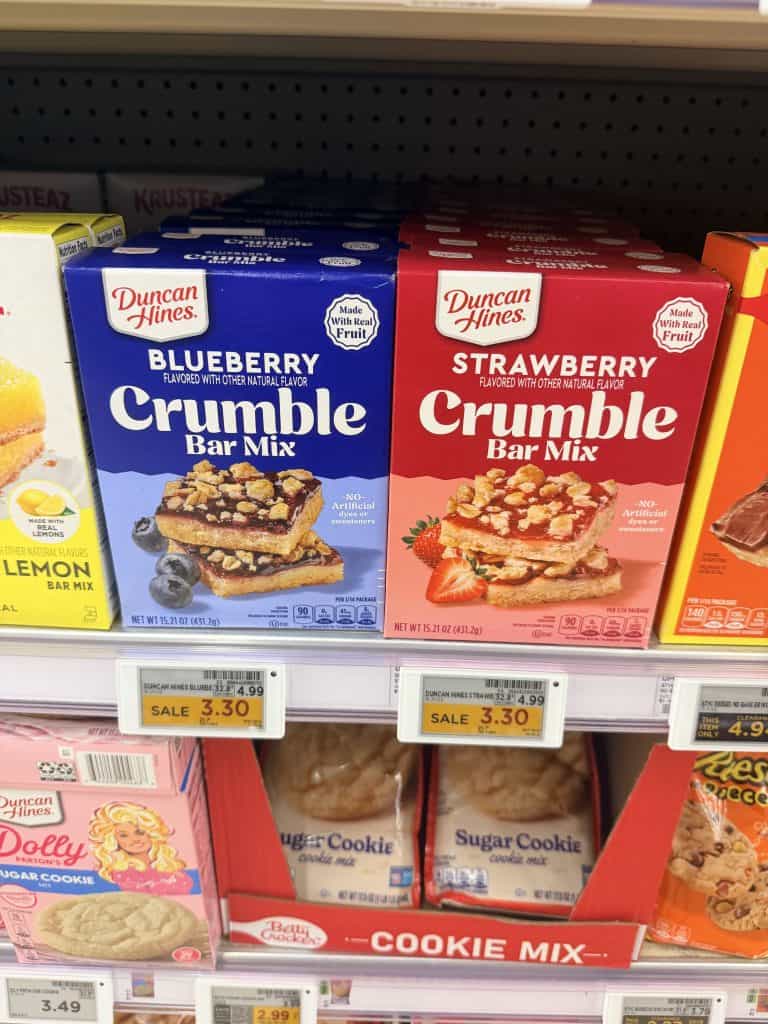Duncan Hines Crumble Mix Kroger shelf image