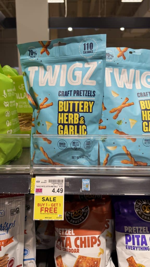 Twigz Craft Pretzels Kroger shelf image